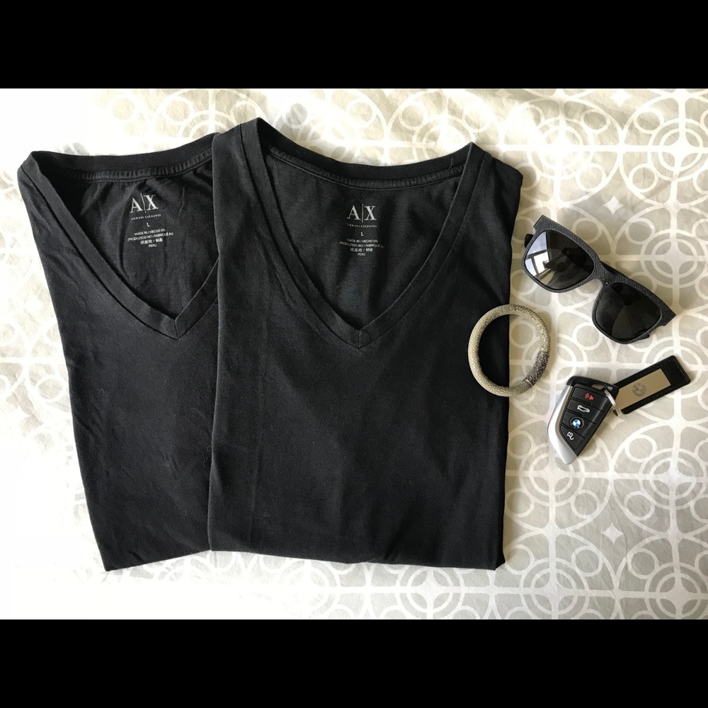 Set of 2 Pima v neck tee Armani Exchange